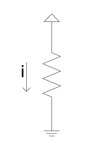 Current flowing through a resistor
