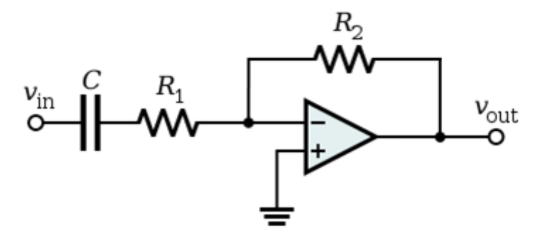 Active $1^{st}$ order high-pass filter circuit