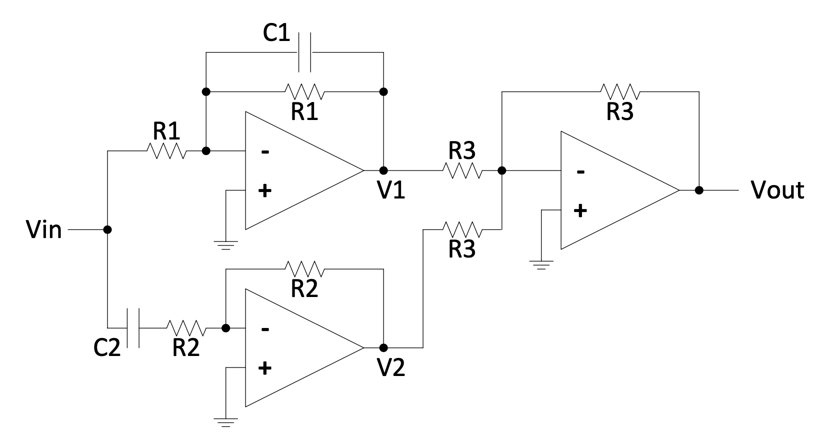 Active notch filter circuit